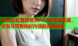 探索彩虹男孩视频APP的无限乐趣，交友与观看精彩内容的完美结合