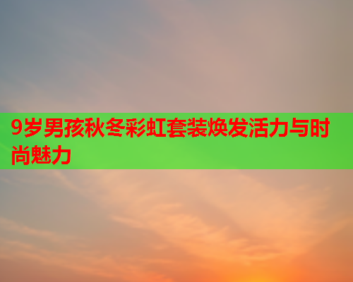 9岁男孩秋冬彩虹套装焕发活力与时尚魅力